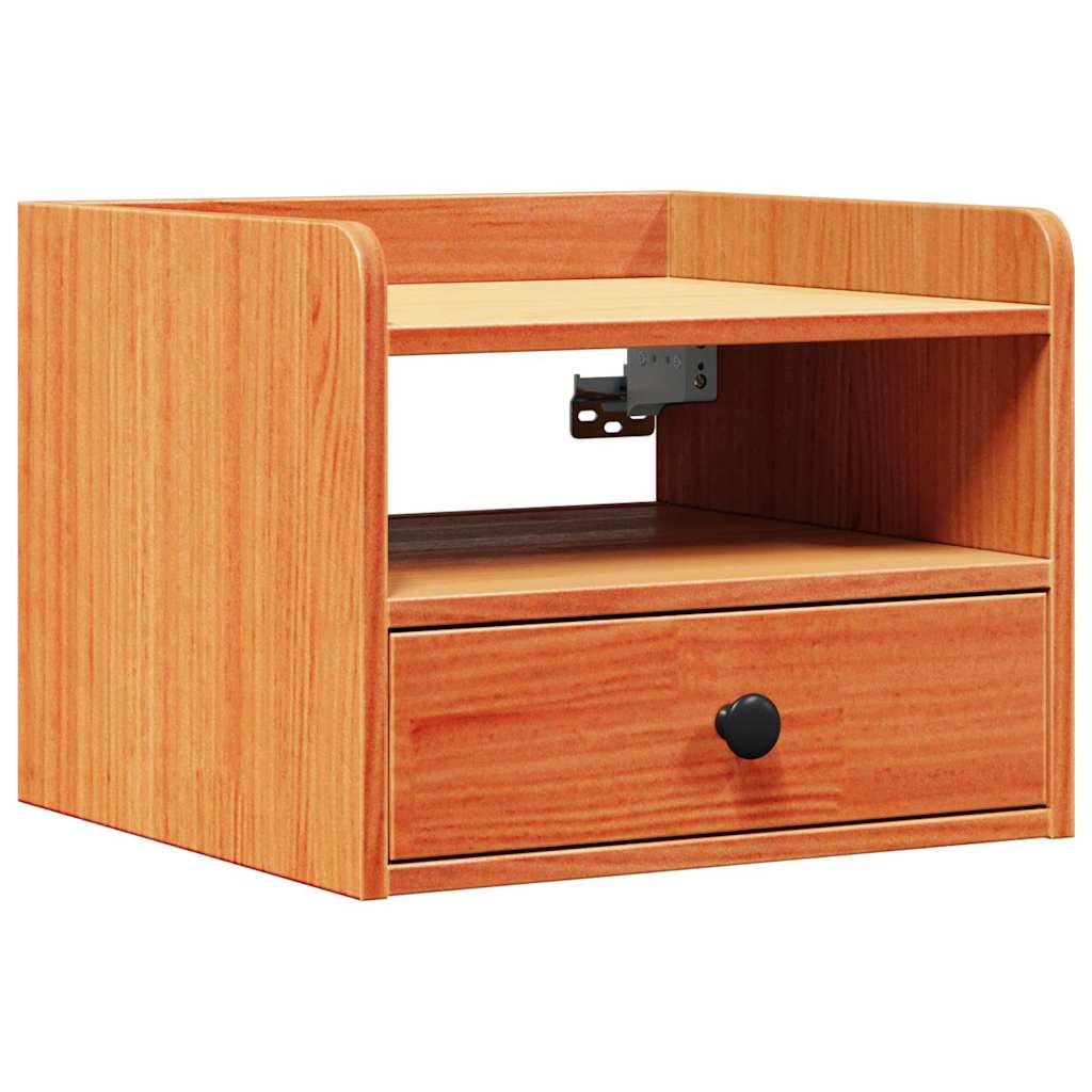 Nachttisch 2 pcs Wachsbraun 38 x 36 x 29,5 cm Massivholz Kiefer